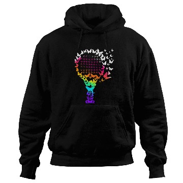 Discover Padel Racket Butterflies Hoodies