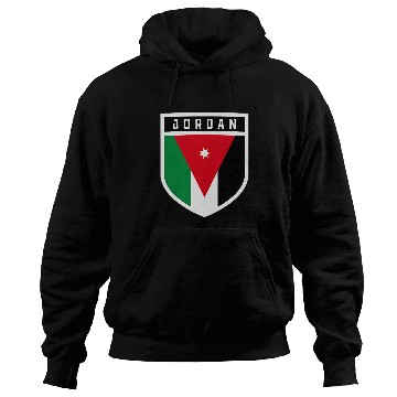 Discover Jordanian Flag Shield Classic Pocket Badge Style Hoodies