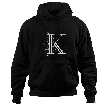 Discover Ornate Vine Monogram K Refined Style Hoodies