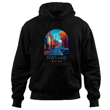 Discover Portland Travel Traveling Trip Vacation Portland Maine Hoodies