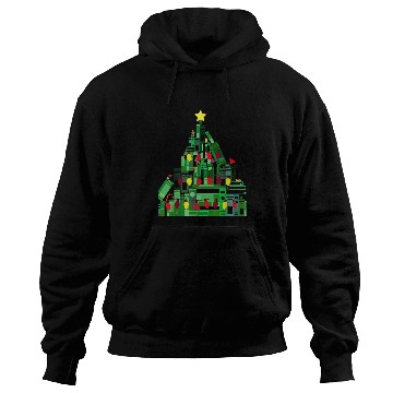 Discover Green Christmas Book Tree Hoodies