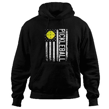 Discover Pickleball American Flag Funny Pickleball Player Hoodies