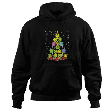 Discover Pickleball Christmas Tree Santa Pickleball X Mas Lights 1 Hoodies