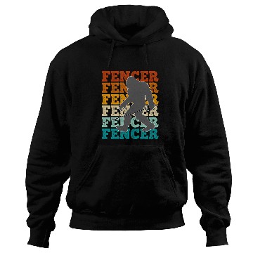 Discover Fencing bigfoots Retro Fencer Epee swordss Hoodies