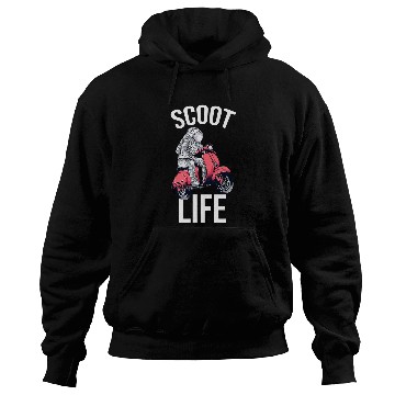 Discover Scoot Life Astronaut Moped Scooter Motorcycle Hoodies
