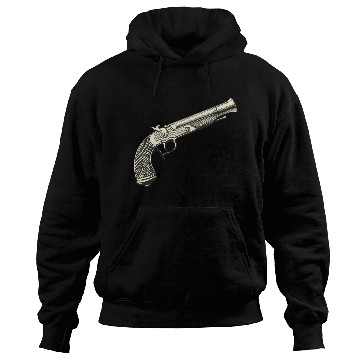 Discover Retro pirates gun design Hoodies