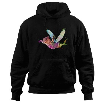Discover Psychedelic flying catfish Hoodies