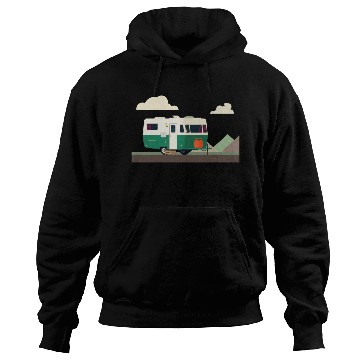 Discover camper in the mountains Hoodies
