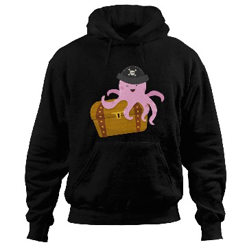Discover Treasure with pirate octopus Hoodies