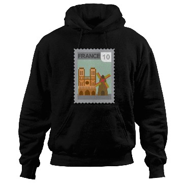 Discover france post stamp Hoodies