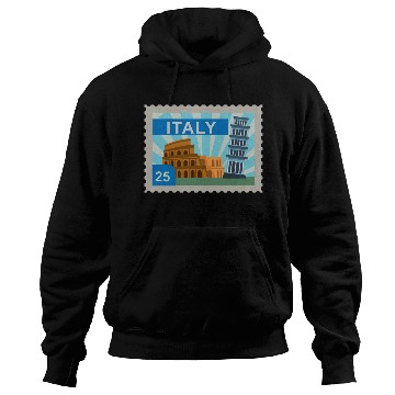Discover italy post stamp Hoodies
