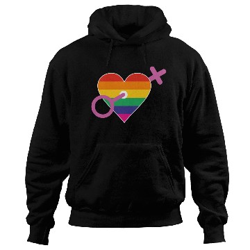 Discover Rainbow heart female Hoodies