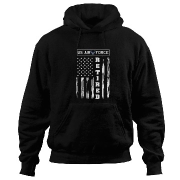 Discover US AIR FORCE Retired - Distressed American Flag Hoodies