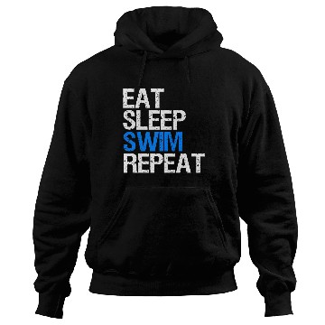 Discover Eat Sleep Swim Repeat Gift Swim Coach. Hoodies