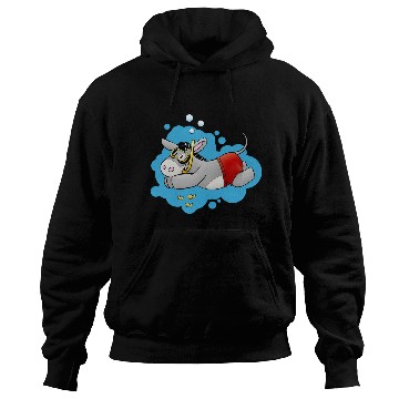 Discover Fluffy donkey swimming Hoodies