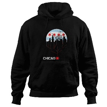 Discover VINTAGE CHICAGO CITY FLAG FUNNY GIFT Hoodies