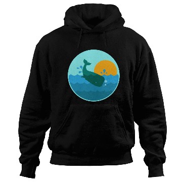 Discover Whale Jump Sunrise Ocean Window - Gift Idea Hoodies
