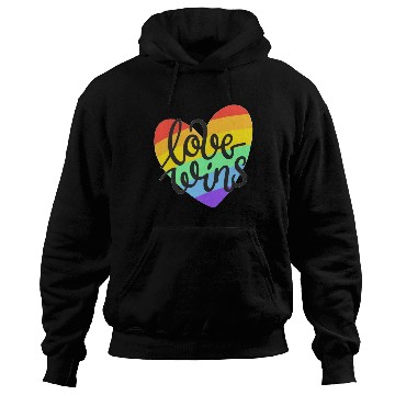 Discover Love Wins LGBT Pride Rainbow Heart CSD Hoodies Hoodies