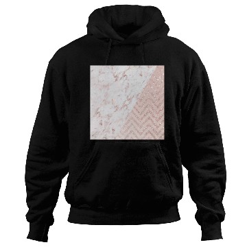 Discover Geometric pink marble chevron glitter stripes Hoodies