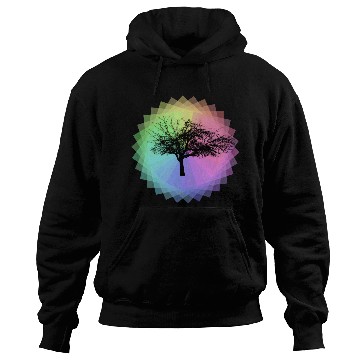 Discover rainbow tree silhouette colorful - present idea Hoodies