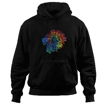 Discover Psychedelic Lion Design Gift. Rainbow Mandala Hoodies