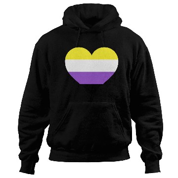 Discover Nonbinary pride flag heart LGBTQ Hoodies