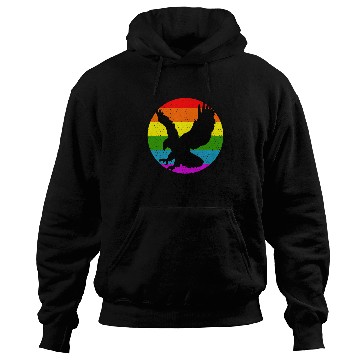 Discover Rainbow Hawk Hoodies