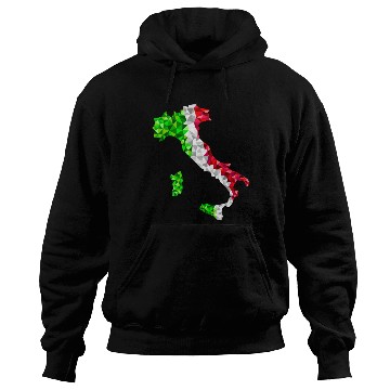 Discover Italy map low poly diamond style Hoodies