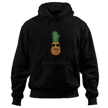 Discover Pineapple Bearded Man Fruit Hawaii Mustache Gift Hoodies