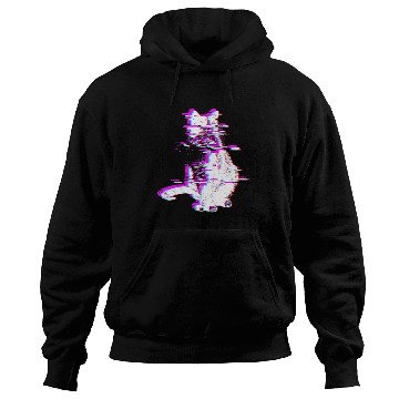 Discover Vaporwave Synthwave Glitch Cat Feline Kitty Hoodies