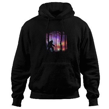 Discover Bigfoot Northern Lights - Space Galaxy Aurora Hoodies