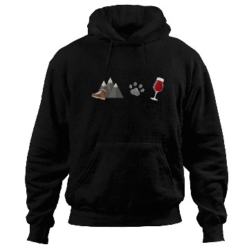 Discover Hiking, Dogs and Wine Hoodies