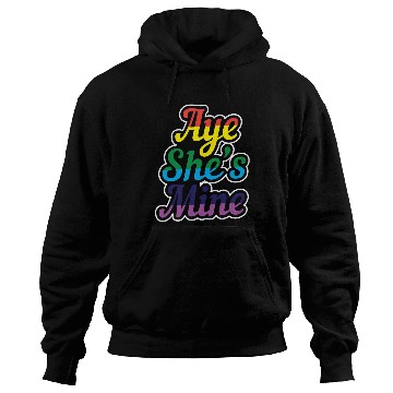 Discover Matching Lesbian Couple Aye She Is Mine Hoodies
