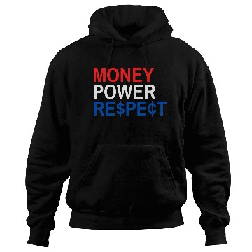 Discover Money Power Respect (Red, White & Blue with $ & ¢) Hoodies