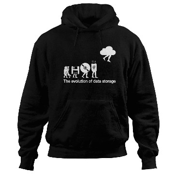 Discover Funny evolution of data storage for nerd coder Hoodies