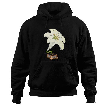 Discover nostalgic lilies flowers blossoms gramophone Hoodies