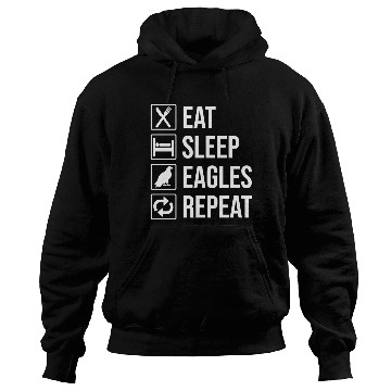Discover Eat Sleep Eagles Repeat Funny Bald Eagle Hoodies