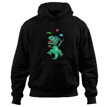 Discover Funny T-Rex Bouldering and Rock Climbing Gift Hoodies