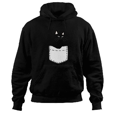 Discover Black Cat In A Pocket Hoodies