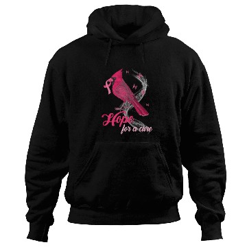 Discover Breast Cancer Cardinal bird hope for a cure Hoodies