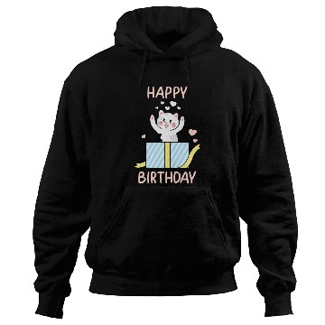 Discover Happy Birthday Cat! Cat In a Gift Box Hoodies