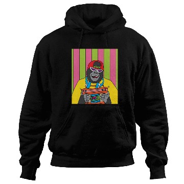 Discover Retro Gorilla Monkey With Radio Music Hoodies