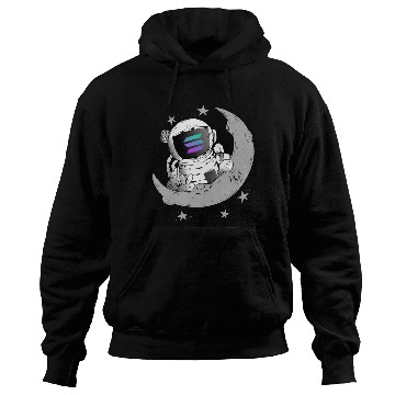 Discover Solana to the Moon - Funny Astronaut Crypto Gift Hoodies