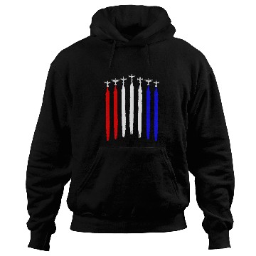 Discover V-22 Osprey Helicopter Red White Blue Contrails Hoodies