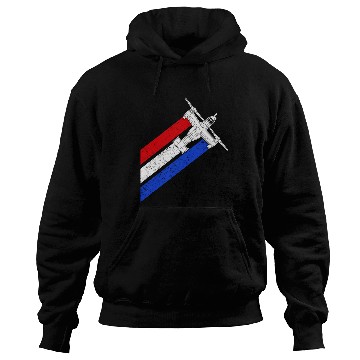 Discover V-22 Osprey Helicopter Red White Blue Contrails Hoodies