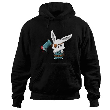 Discover Killer Bunny With Axe Halloween Horror Hoodies