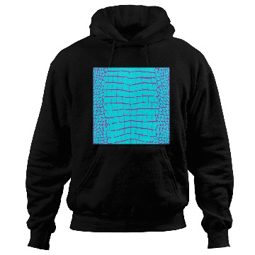 Discover Crocodile Neon Pink Turquoise Wild Animal Pattern Hoodies