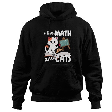 Discover I Love Math And Cats Mathematics Hoodies