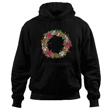 Discover classic Christmas wreath lavishly decorated Hoodies