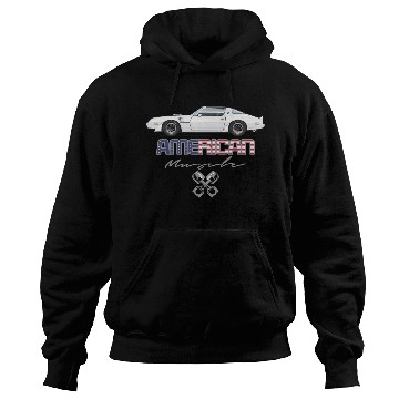 Discover American Muscle Cameo White w Argent Graphics Hoodies